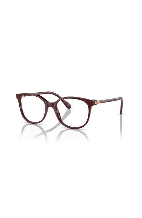 Swarovski 53mm Square Optical Glasses In Red