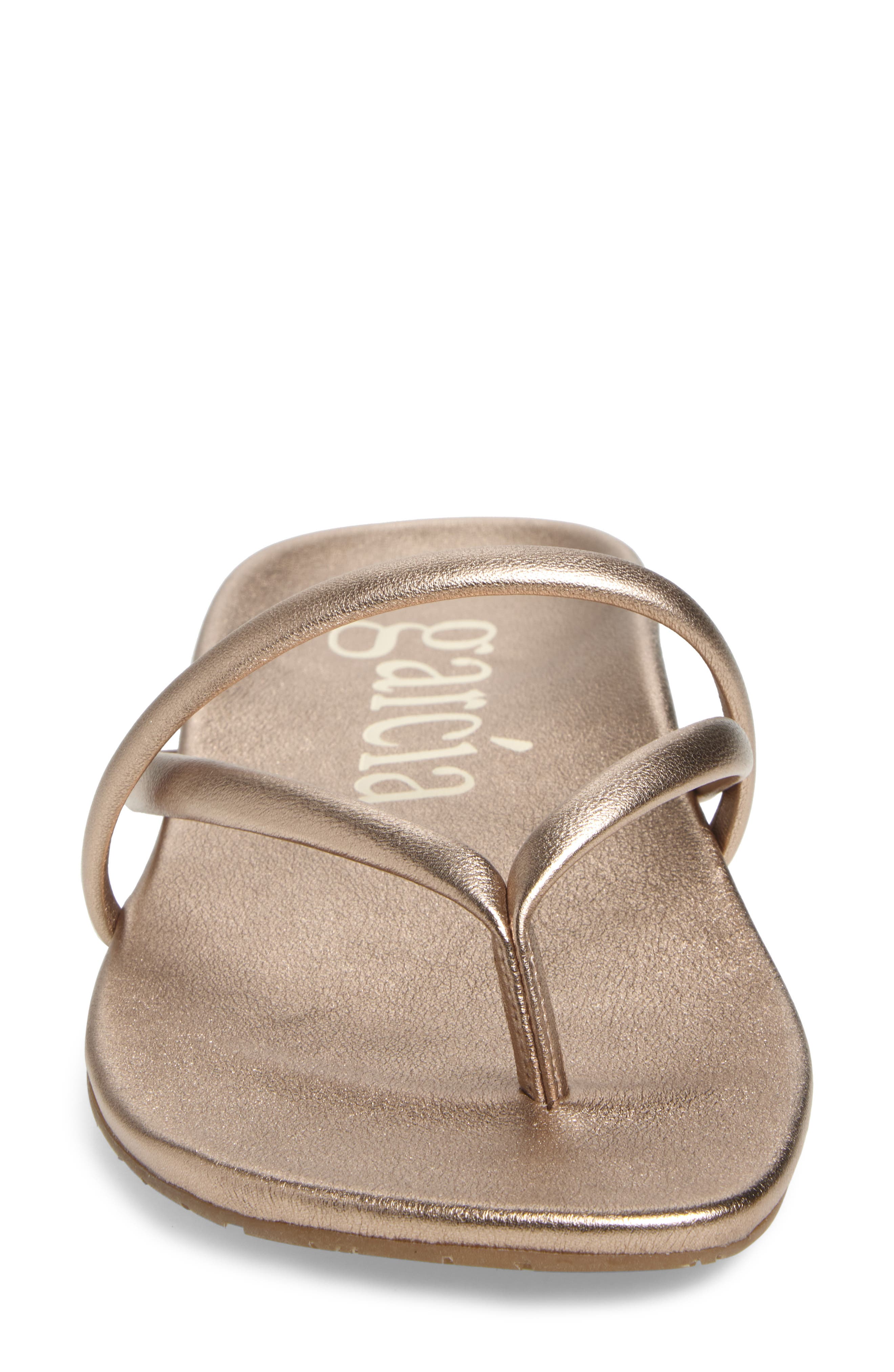 Pedro Garcia Belany Flip Flop, Alternate, color, Rose Gold Nappa Lame