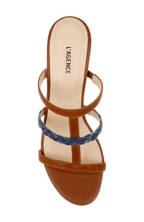 L Agence L'agence Heromin Slide Sandal In Cognac Suede