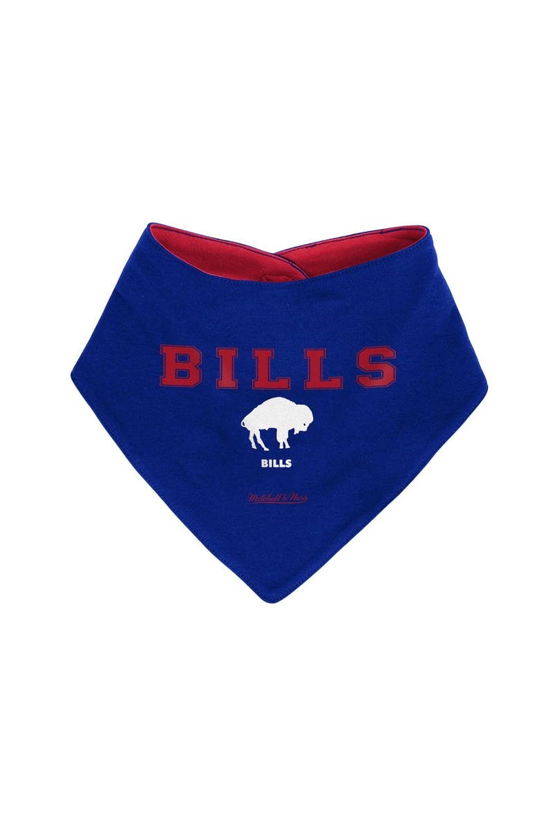 Mitchell & Ness Newborn & Infant Mitchell & Ness Royal/Red Buffalo Bills Throwback Bodysuit Bib & Booties Set, Alternate, color, Royal
