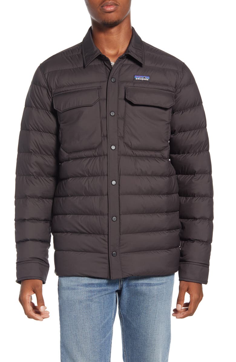 Patagonia Silent Water Repellent 700-Fill Power Down Shirt Jacket, Alternate, color, 