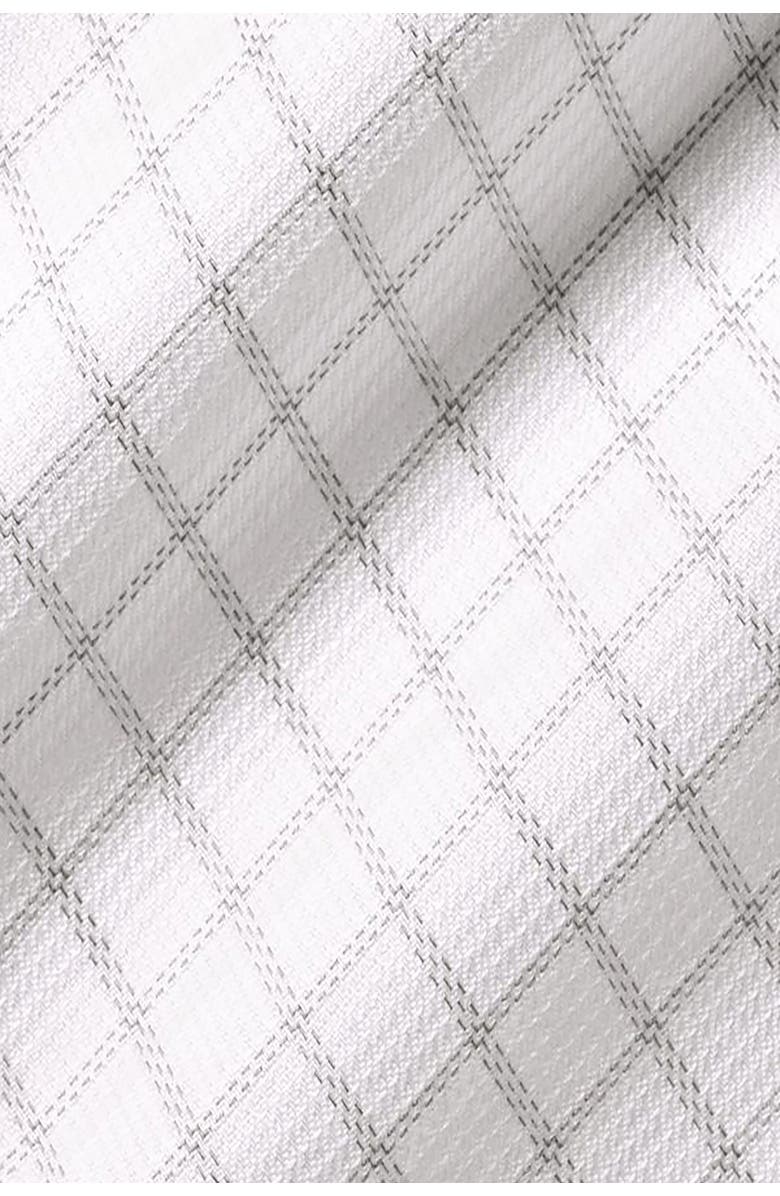 Charles Tyrwhitt Non-Iron Clifton Weave Check Cutaway Slim Fit Shirt Double Cuff, Alternate, color, Silver Grey