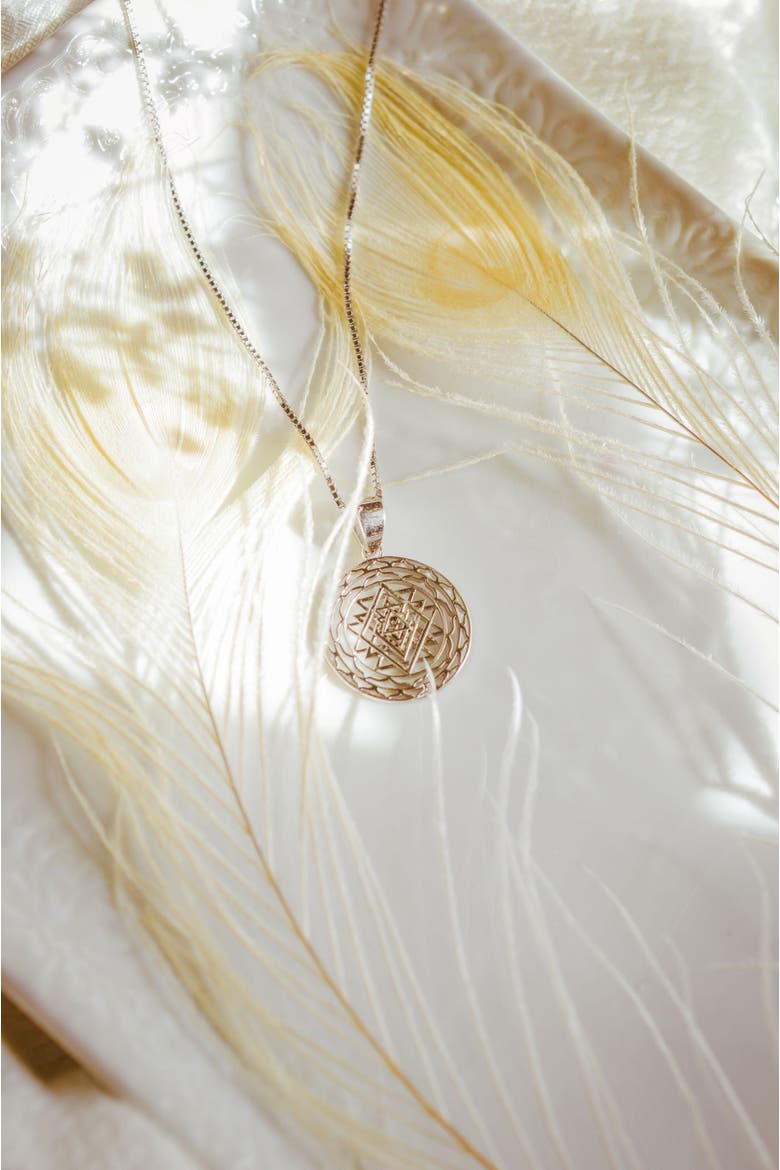 Sri Yantra Supreme Manifestor Necklace, Alternate, color, White