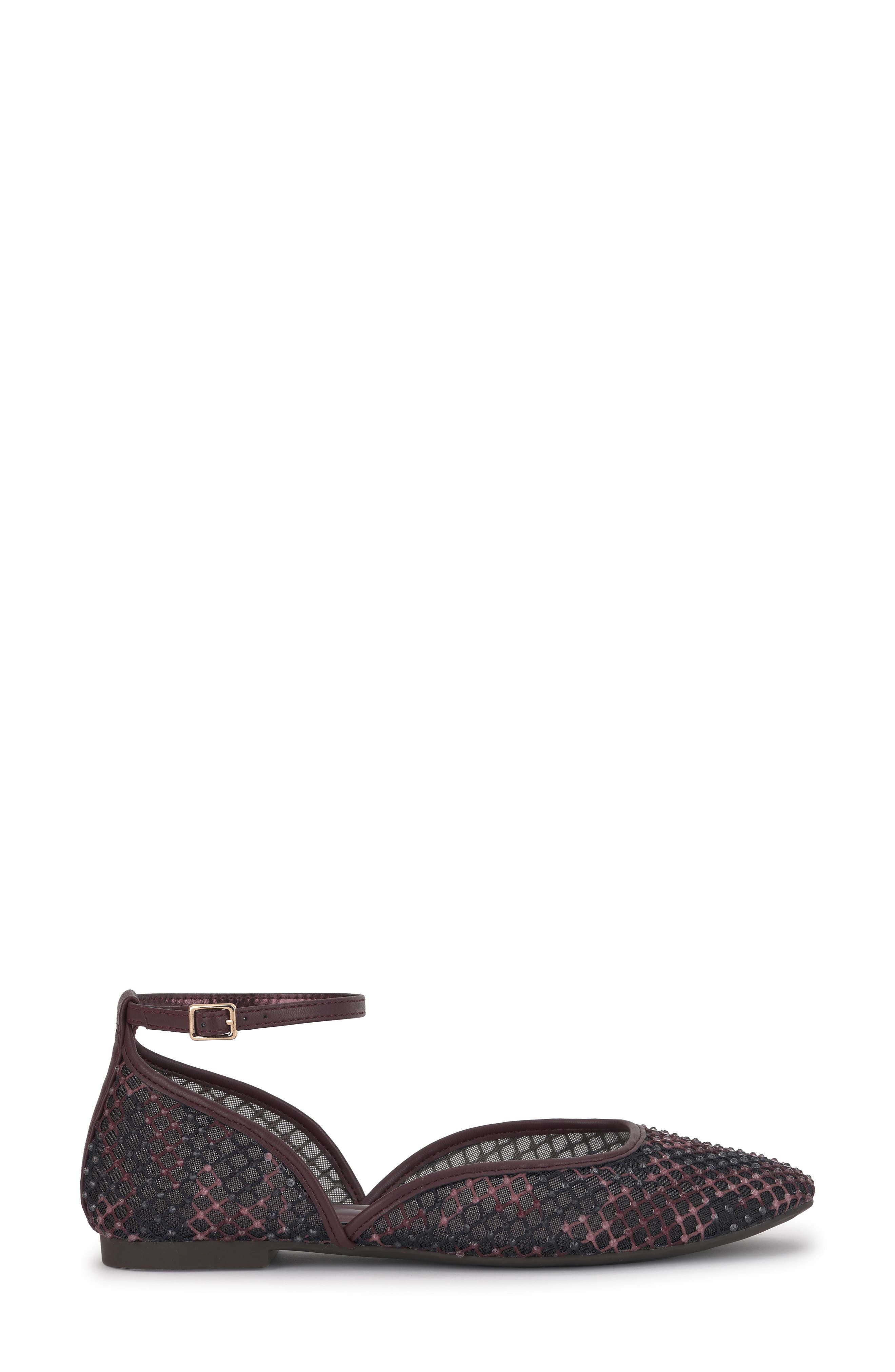 Laelli Ankle Strap Flat, Alternate, color, CHERRY MAHOGANY