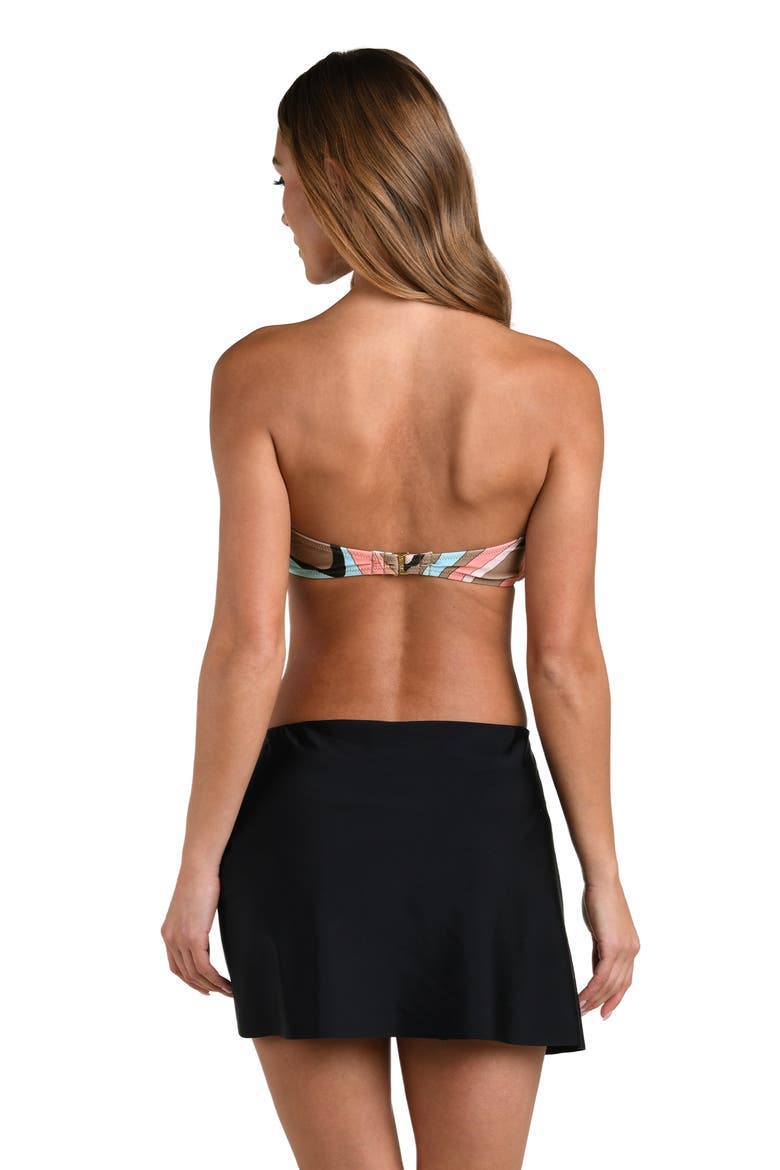 Abstract Swirl Chand Cover-Up Skirt, Alternate, color, BLACK