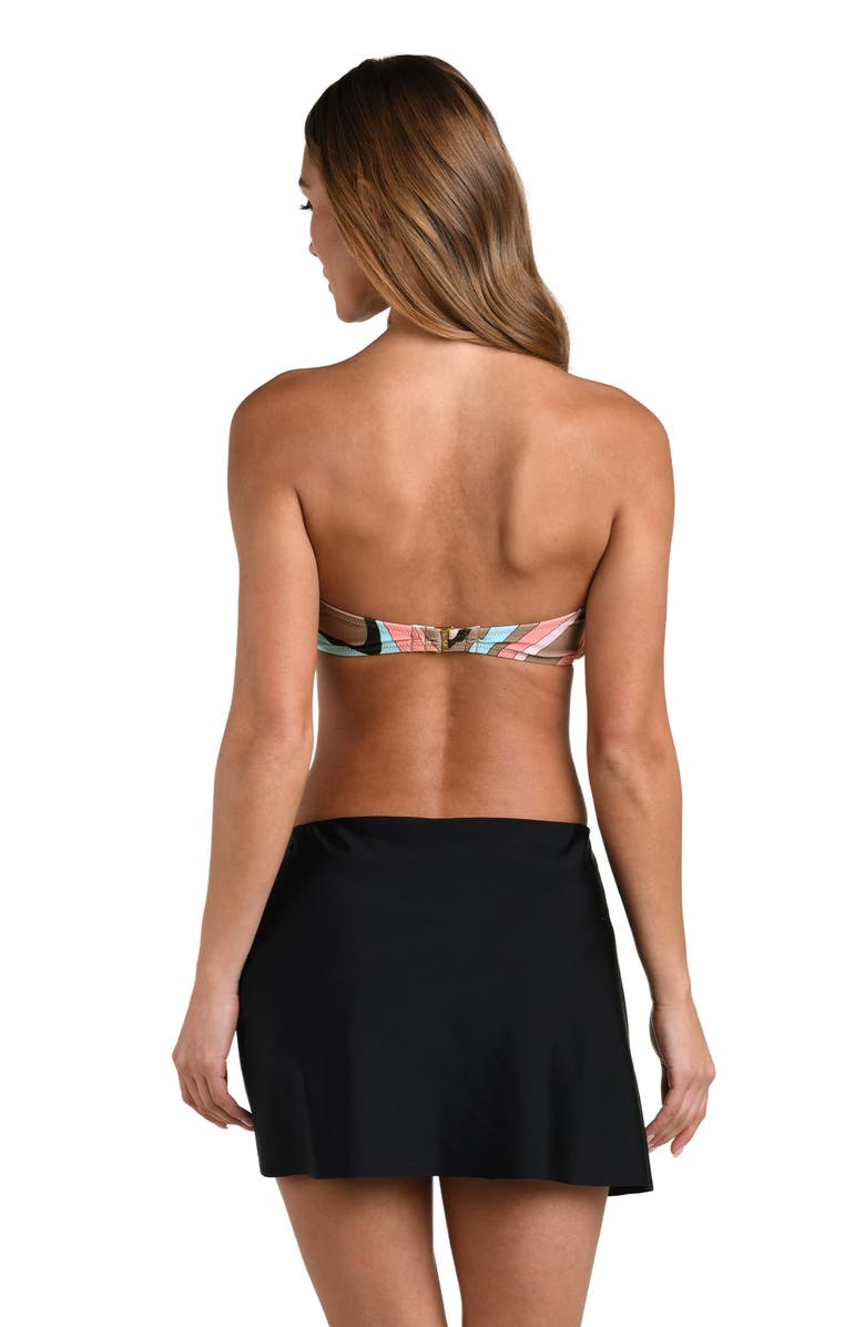 L'AGENCE Abstract Swirl Chand Cover-Up Skirt, Alternate, color, Black