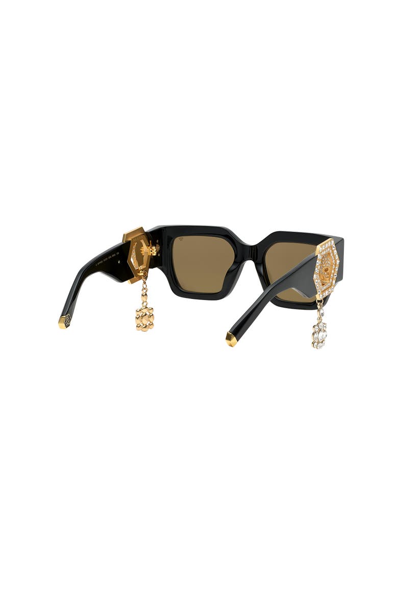 Sunglasses Square Exclusive Women, Alternate, color, black/gold