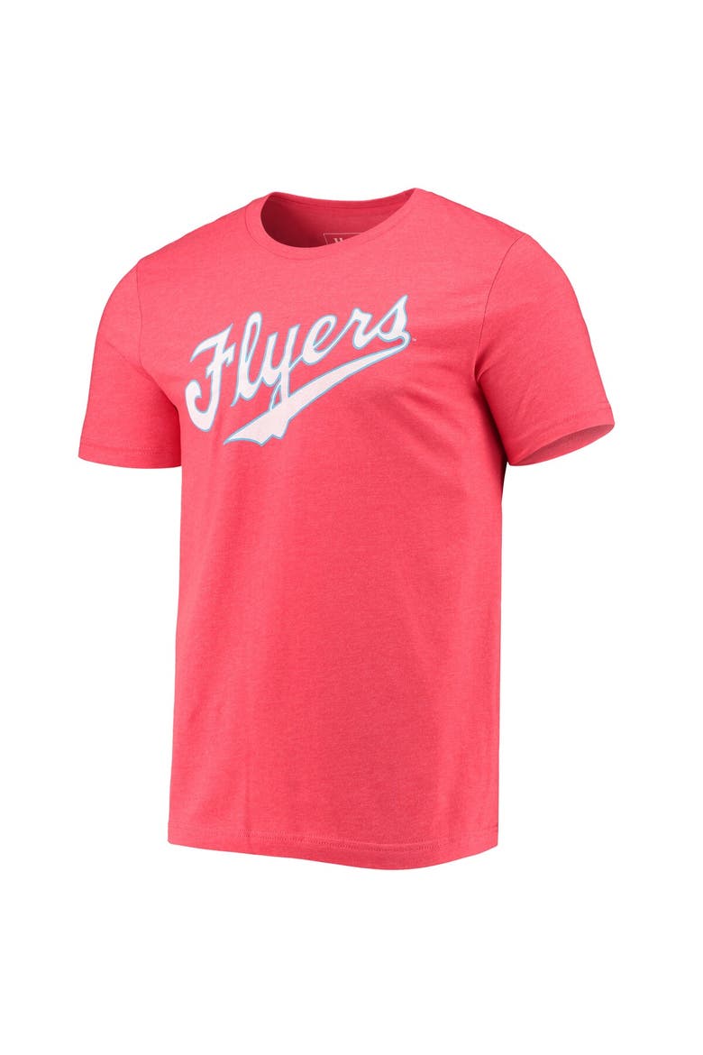 Men's Homefield Heathered Red Dayton Flyers Vintage Script T-Shirt, Alternate, color, Red