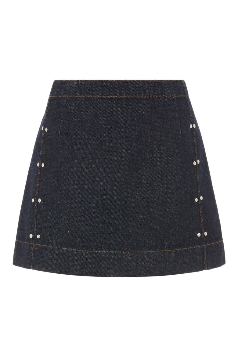 Hadley Denim Miniskirt, Alternate, color, INDIGO