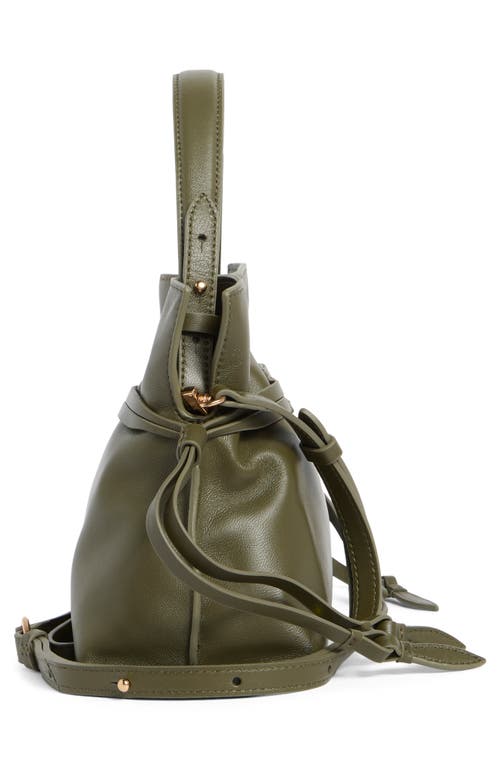 Sam Edelman Small Poppy Drawstring Leather Crossbody Bag In Green
