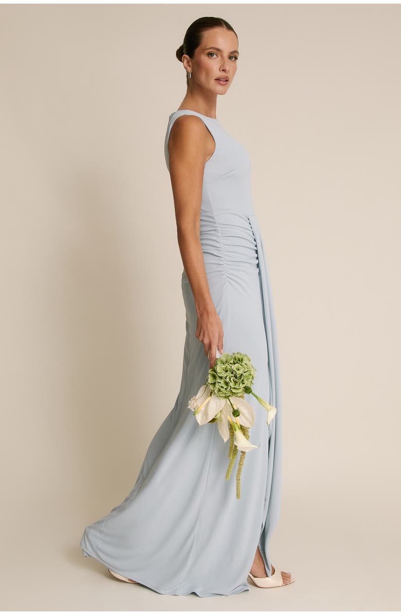 Six Stories Drape Gathered Sleeveless Stretch, Alternate, color, Pale Blue