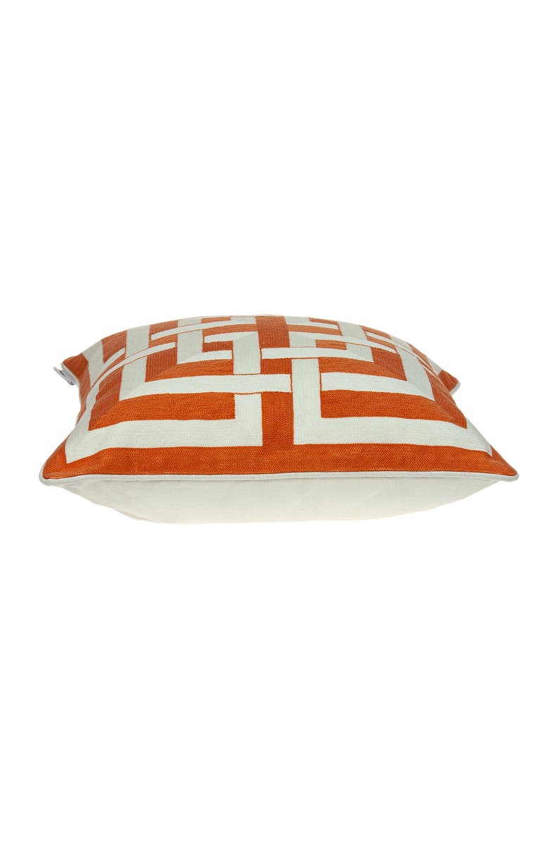 PARKLAND COLLECTION Simbel Embroidered Accent Pillow, Alternate, color, Orange