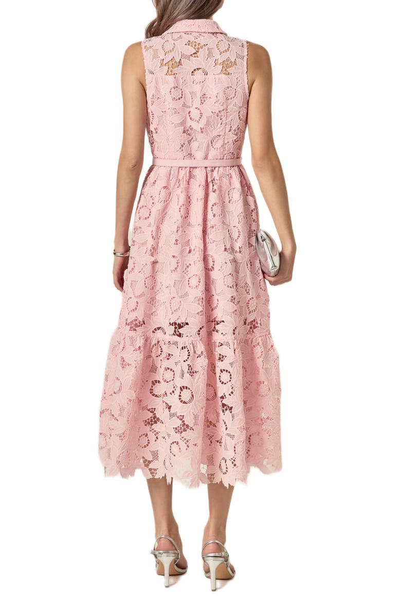 Sleeveless Lace Shirtdress, Alternate, color, PINK