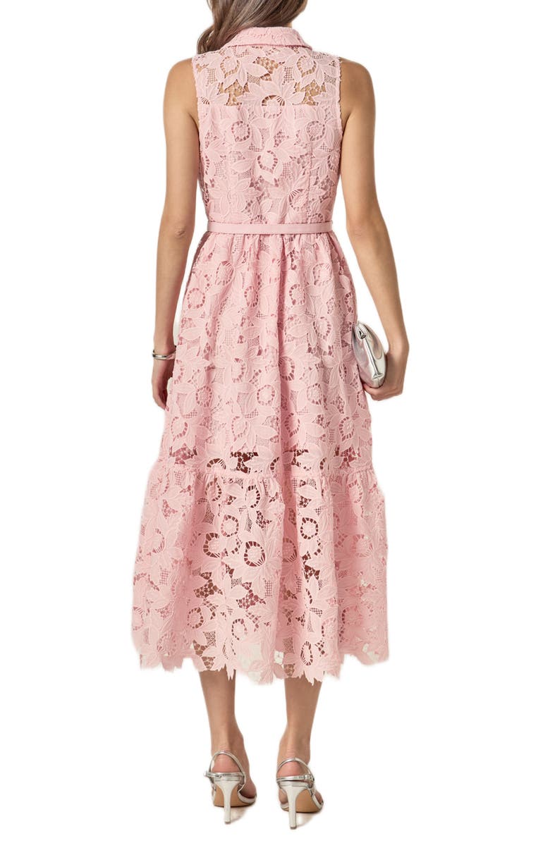 English Factory Sleeveless Lace Shirtdress, Alternate, color, Pink