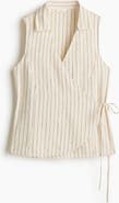 H&M Linen-blend Wrap Top