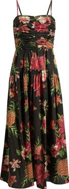 Vince Camuto Floral Cotton Midi Dress