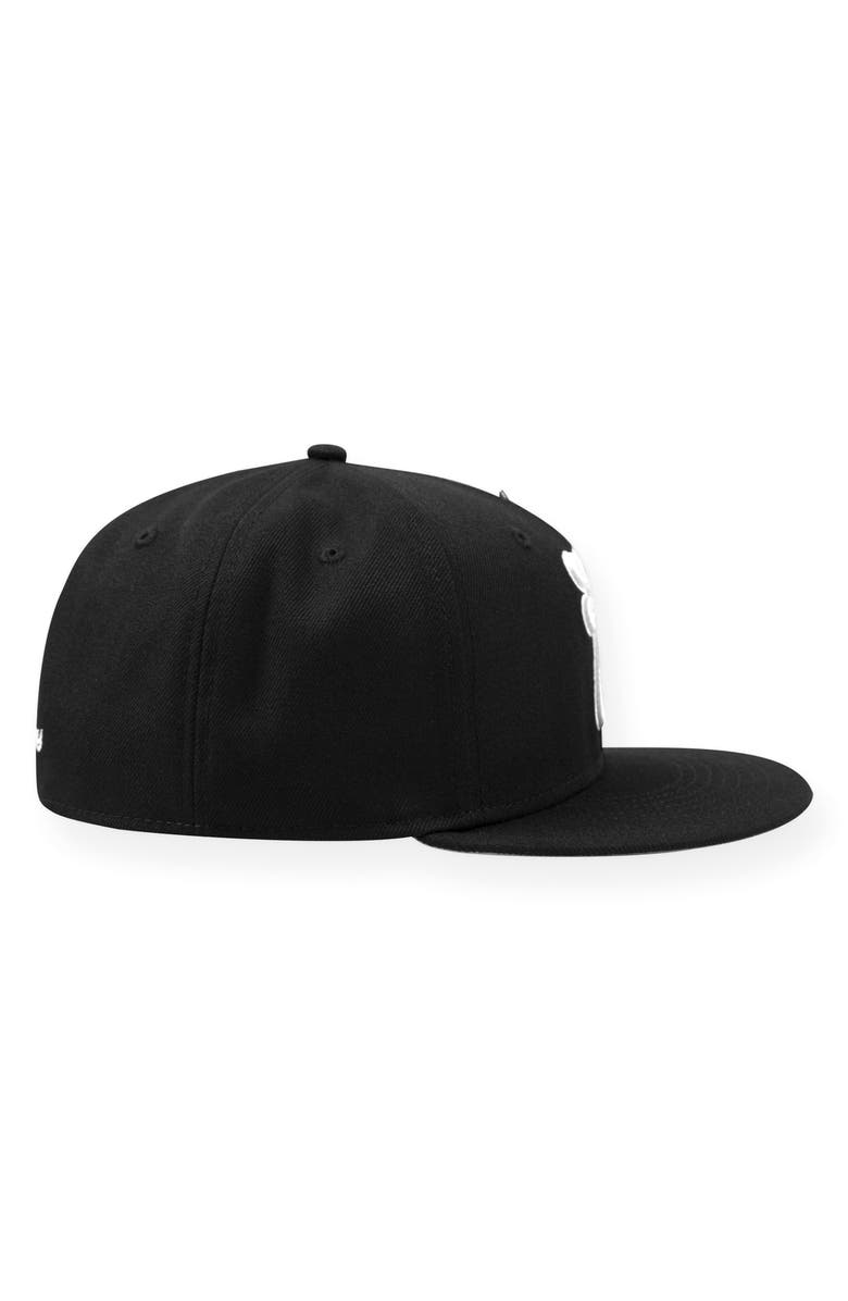 PAPER PLANES P Logo 59FIFTY Twill Hat, Alternate, color, Black