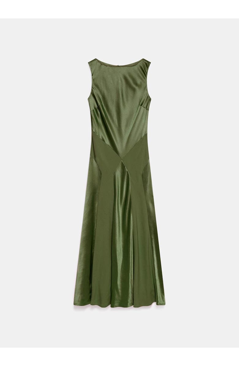 MINT VELVET Panelled Satin Maxi Dress, Alternate, color, Green