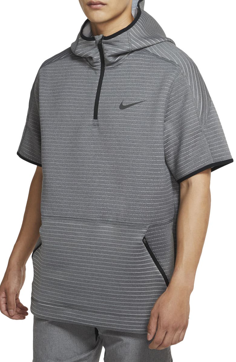 Nike Pro Hooded Half Zip Spacer Knit Shirt, Main, color,