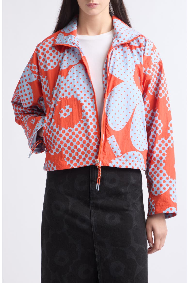 Harjoitus Unko Kiski Funnel Neck Jacket, Main, color, RED LIGHT BLUE
