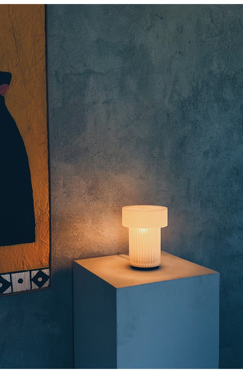 WOOJ DESIGN Mini Drum Lamp, Alternate, color, Natural