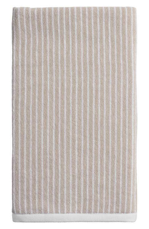 Pinstripe Organic Cotton Bath Towel