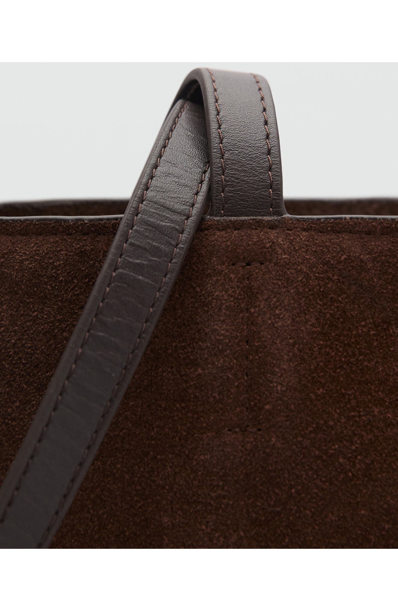 MANGO Leather Shopper Bag, Alternate, color, 