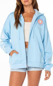Roxy Evening Lineup Full Zip Fleece Graphic Hoodie
