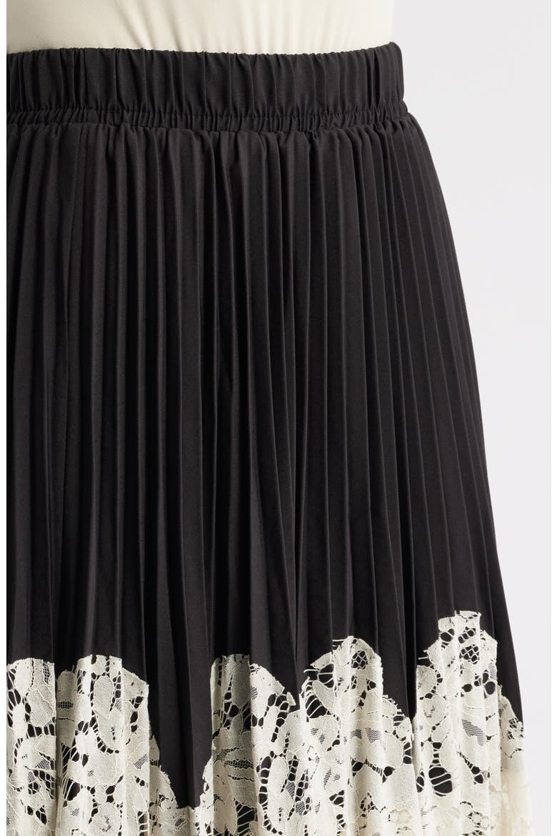 Renly Pleated Lace Skirt, Alternate, color, IVORY