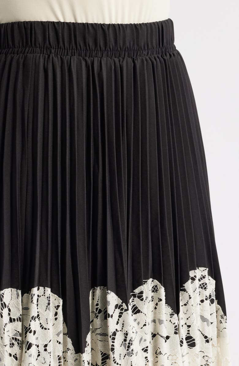 NIKKI LUND Renly Pleated Lace Skirt, Alternate, color, Ivory