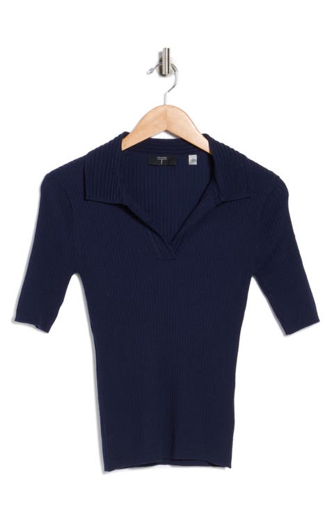 Elbow Length Sleeve Polo