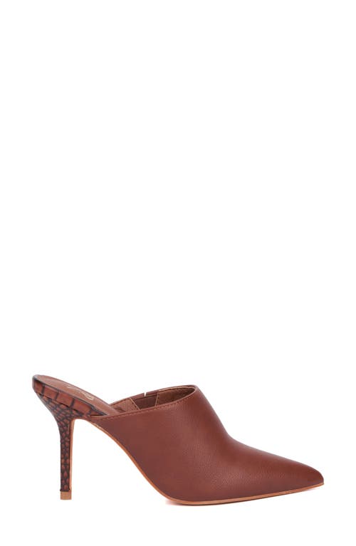 NEW YORK AND COMPANY NEW YORK AND COMPANY CARLETTE SNAKE EMBOSSED HEELED MULE 