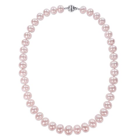 Pink Cultured Freshwater Pearl Necklace 14k