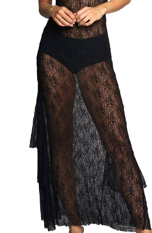 Know One Cares Lace Slipdress In Black