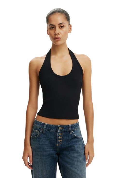 Women's Rib Scoop Halter