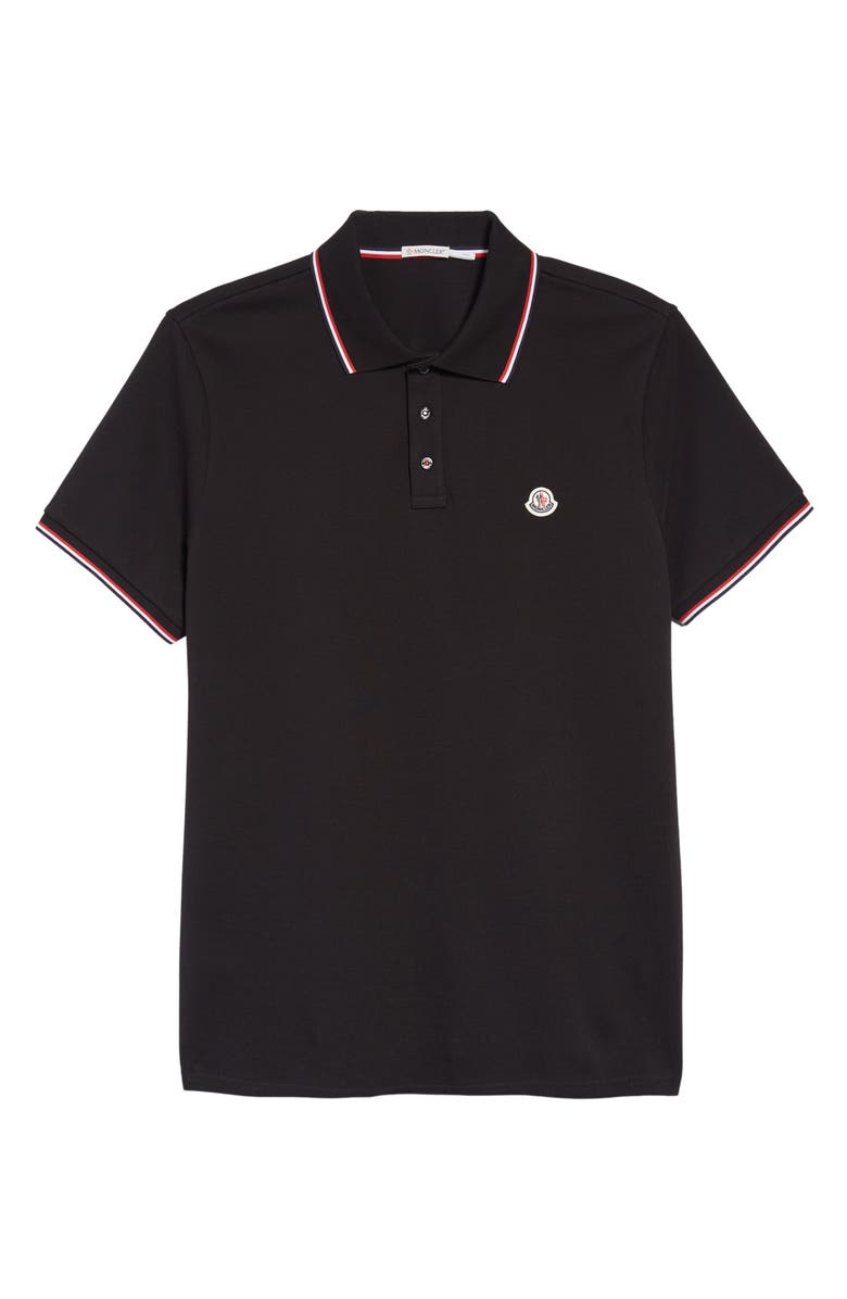 Moncler Tipped Piqué Polo, Main, color, 