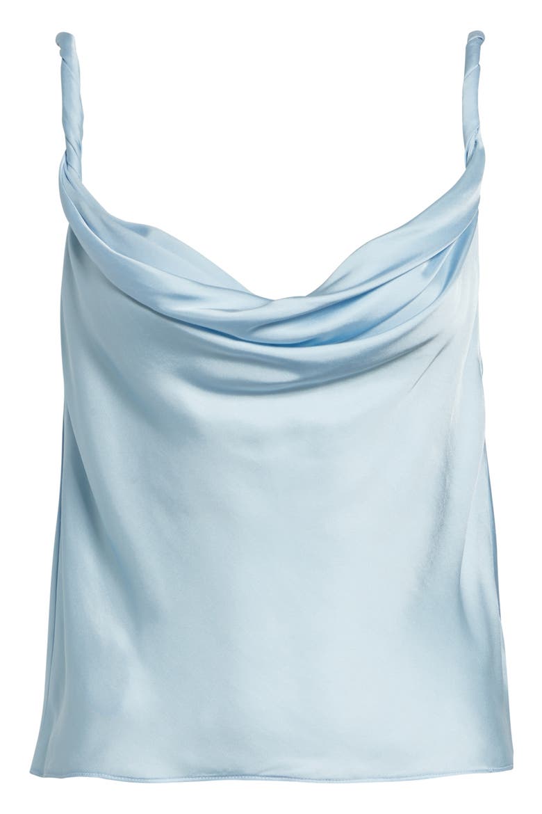 Monique Twist Strap Satin Camisole, Alternate, color, BLUE BREEZE