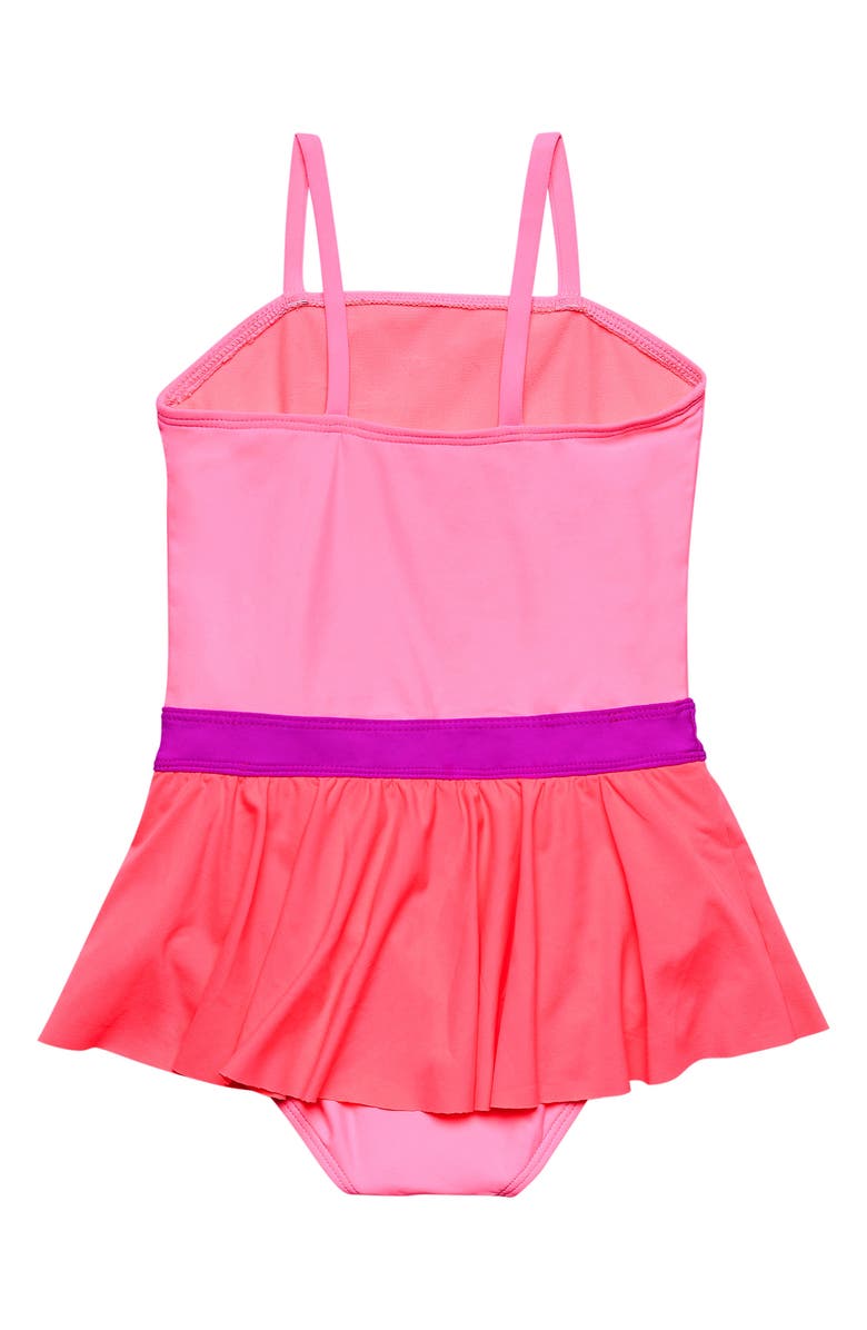 Beach Lingo Kids' Rosette Skirted One-Piece Swimsuit, Alternate, color, 