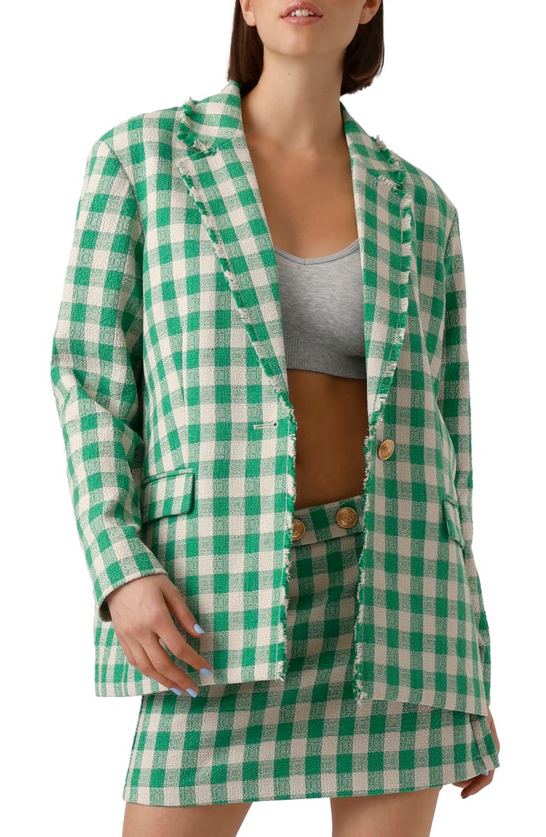 VERO MODA Bree Kae Check Tweed Blazer, Main, color,