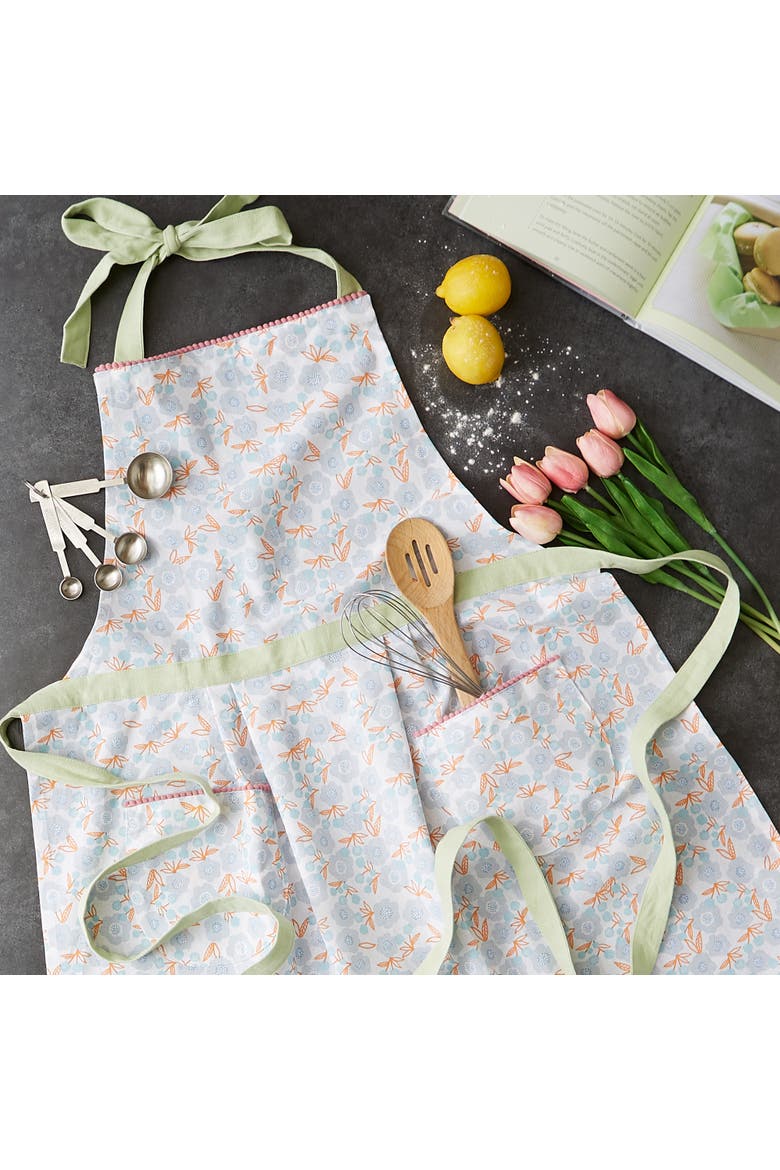Printed Skirt Apron Blue Blossom, Alternate, color, Blue Blossom