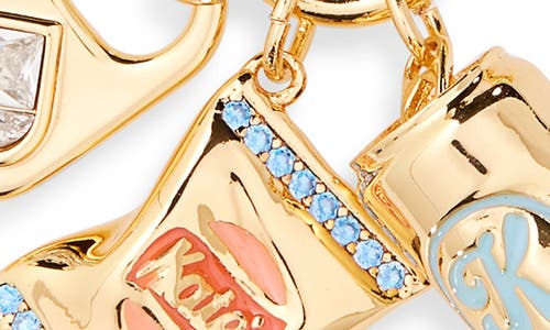 Kate Spade New York Snack Time Mixed Chain Charm Bracelet In Two Tone In Multi