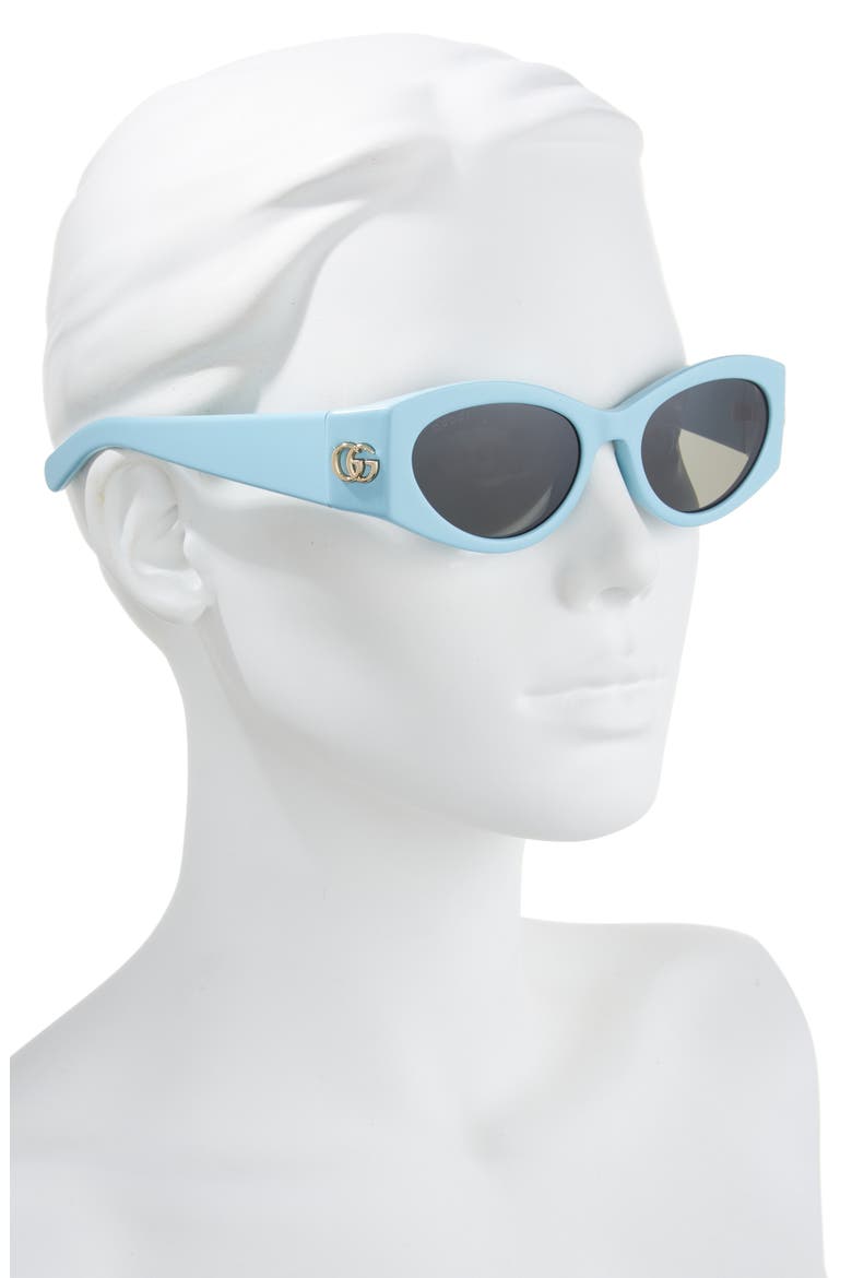 53mm Core Round Sunglasses, Alternate, color, LIGHT BLUE LIGHT BLUE GREY