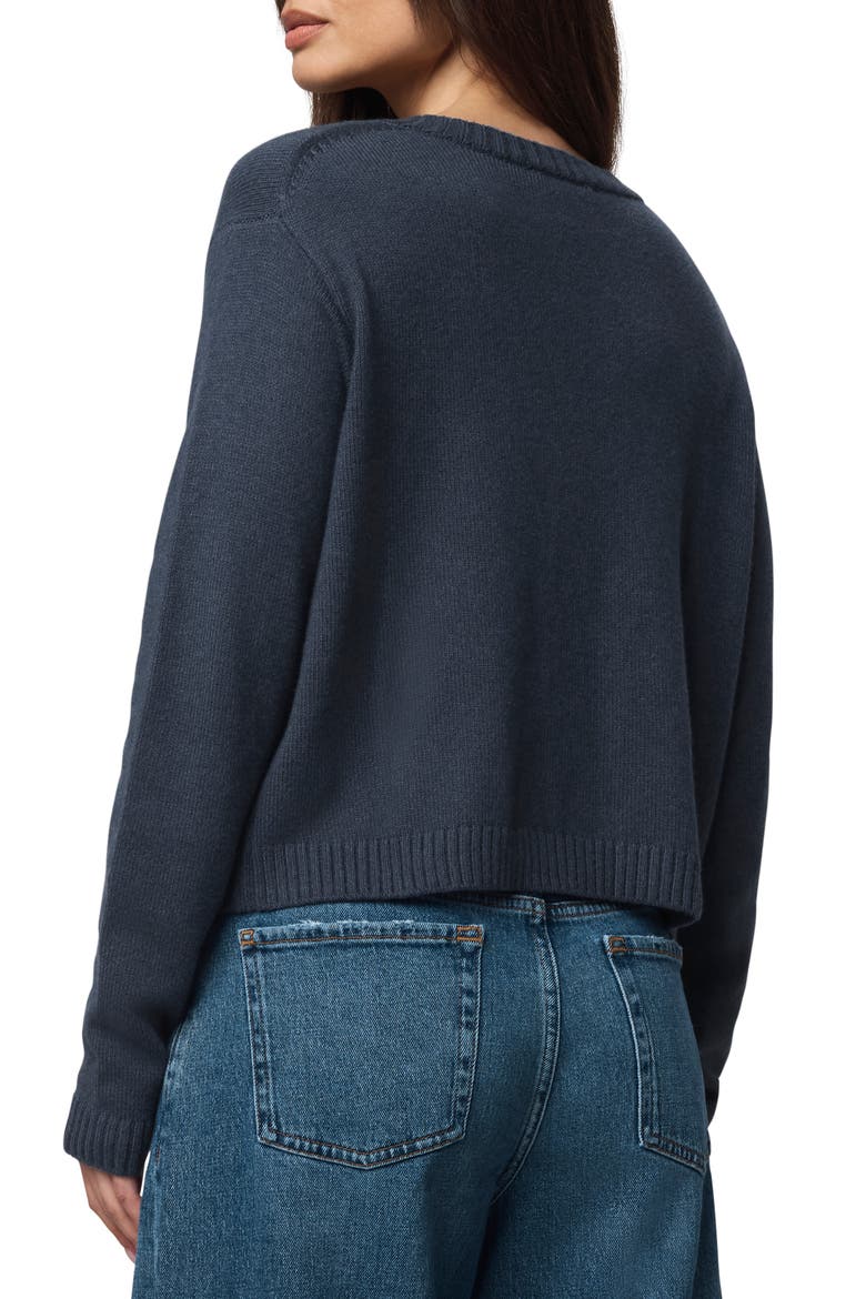 Amber Cropped Cardigan, Alternate, color, ICE NAVY