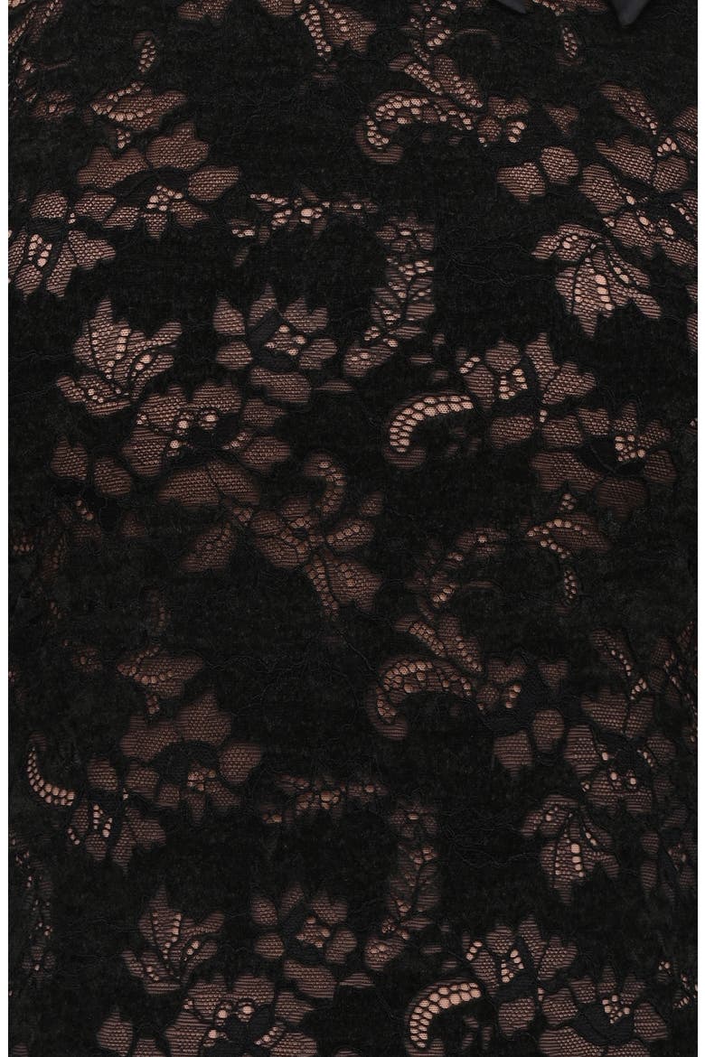 Natalya Bow Halter Lace Top, Alternate, color, BLACK