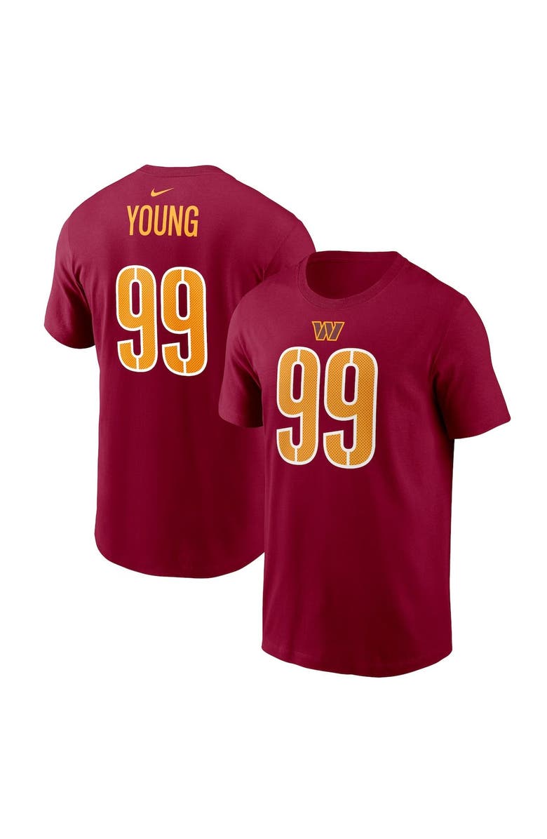 Nike Men's Nike Chase Young Burgundy Washington Commanders Player Name & Number T-Shirt, Main, color, Burgundy