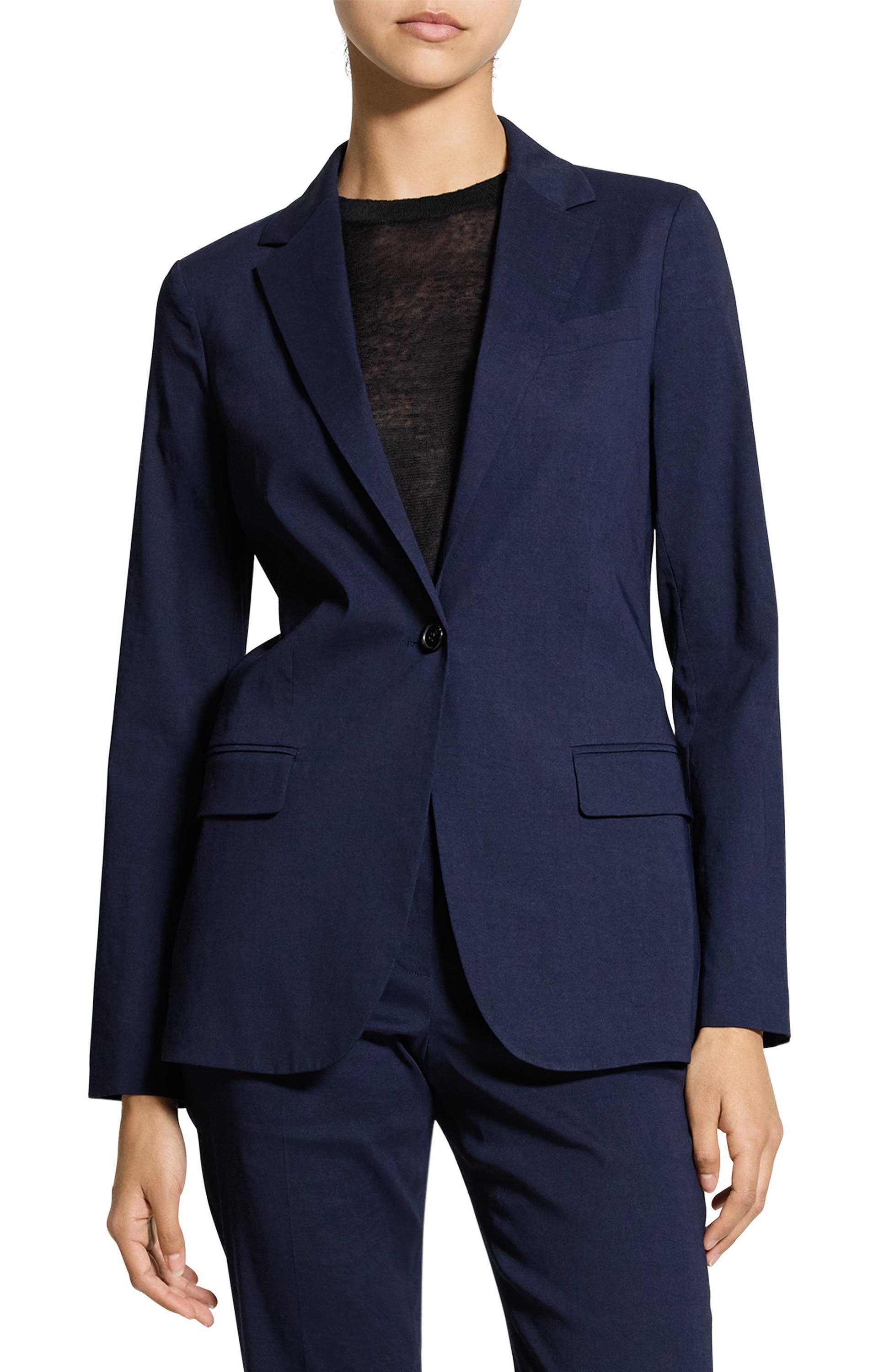 Linen Blend Staple Blazer - image 3