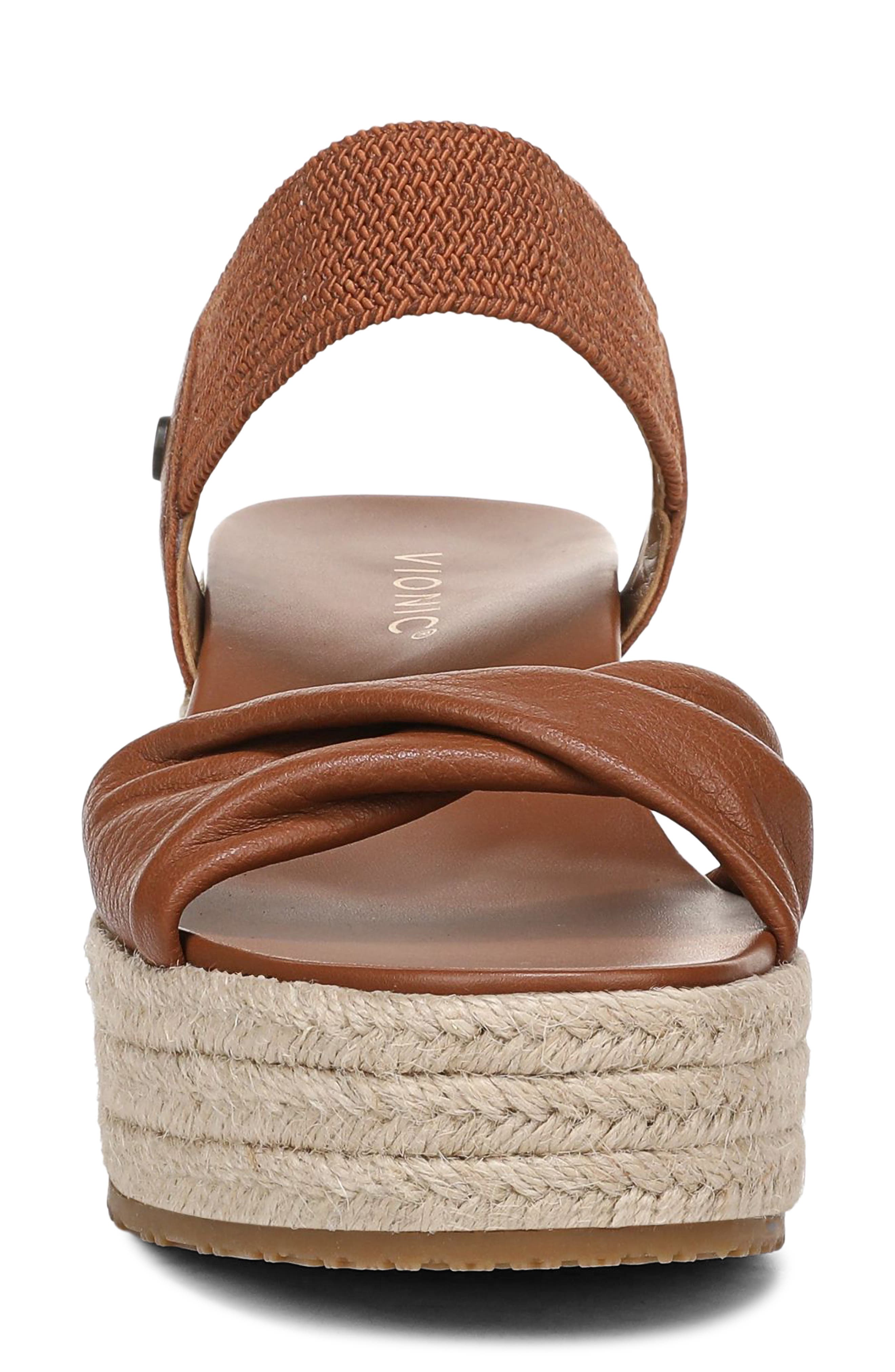Vionic Darla Espadrille Platform Slide Sandal, Alternate, color, Tan