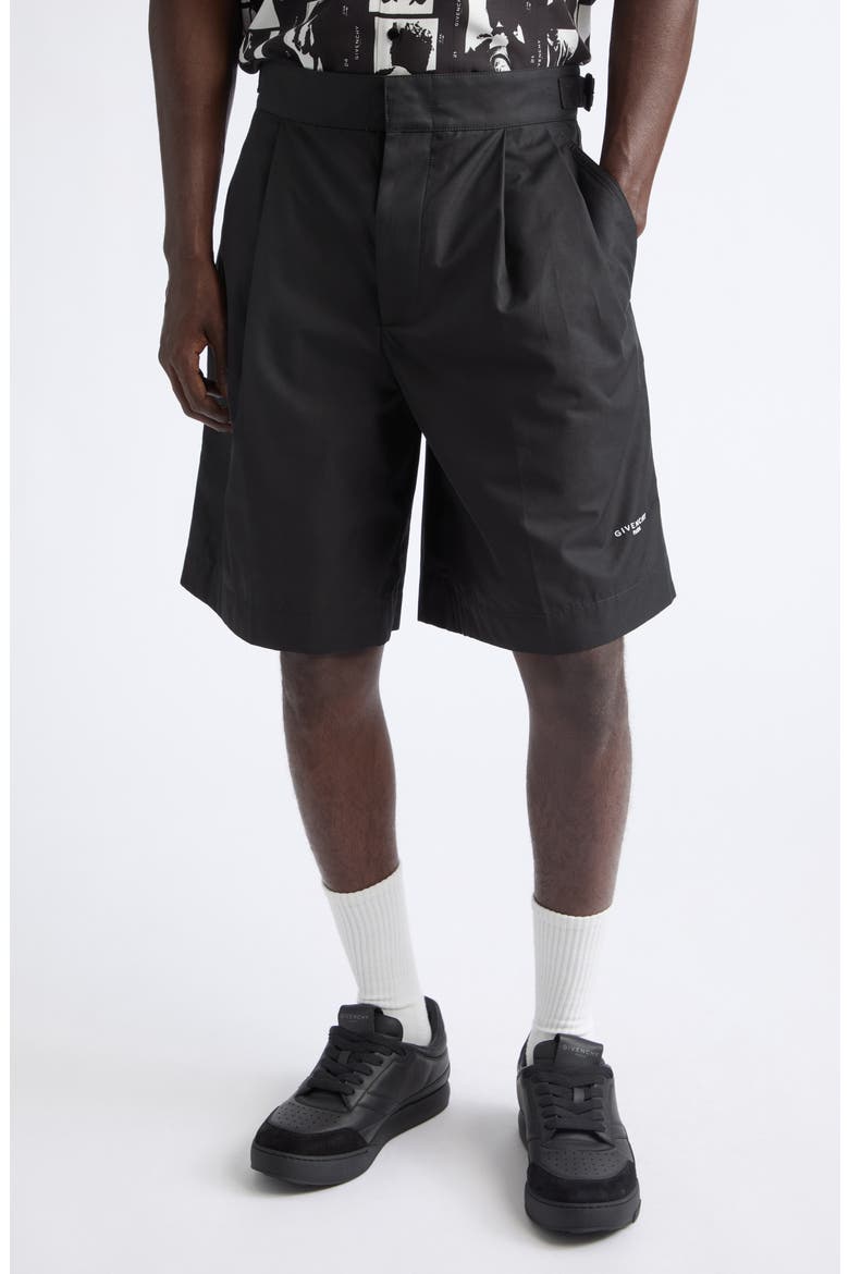 Poplin Bermuda Shorts, Main, color, BLACK