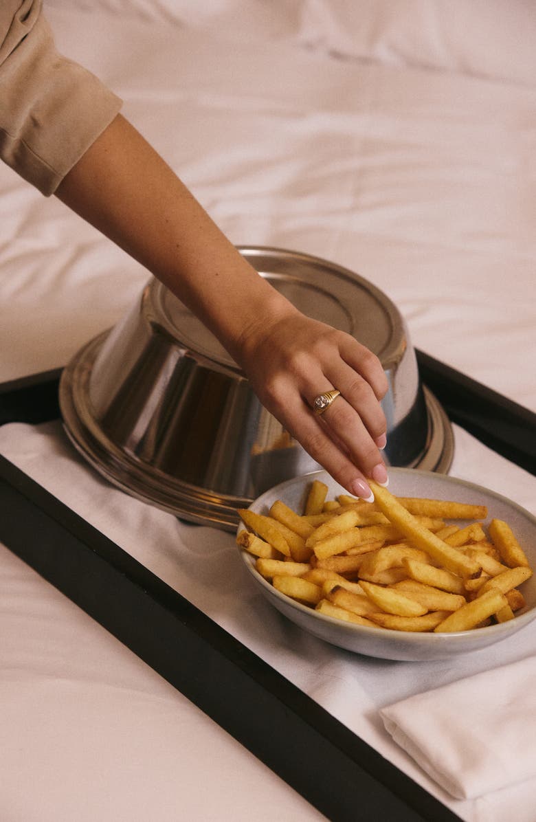 Luv AJ The Georgia Stone Signet Ring, Alternate, color, Gold