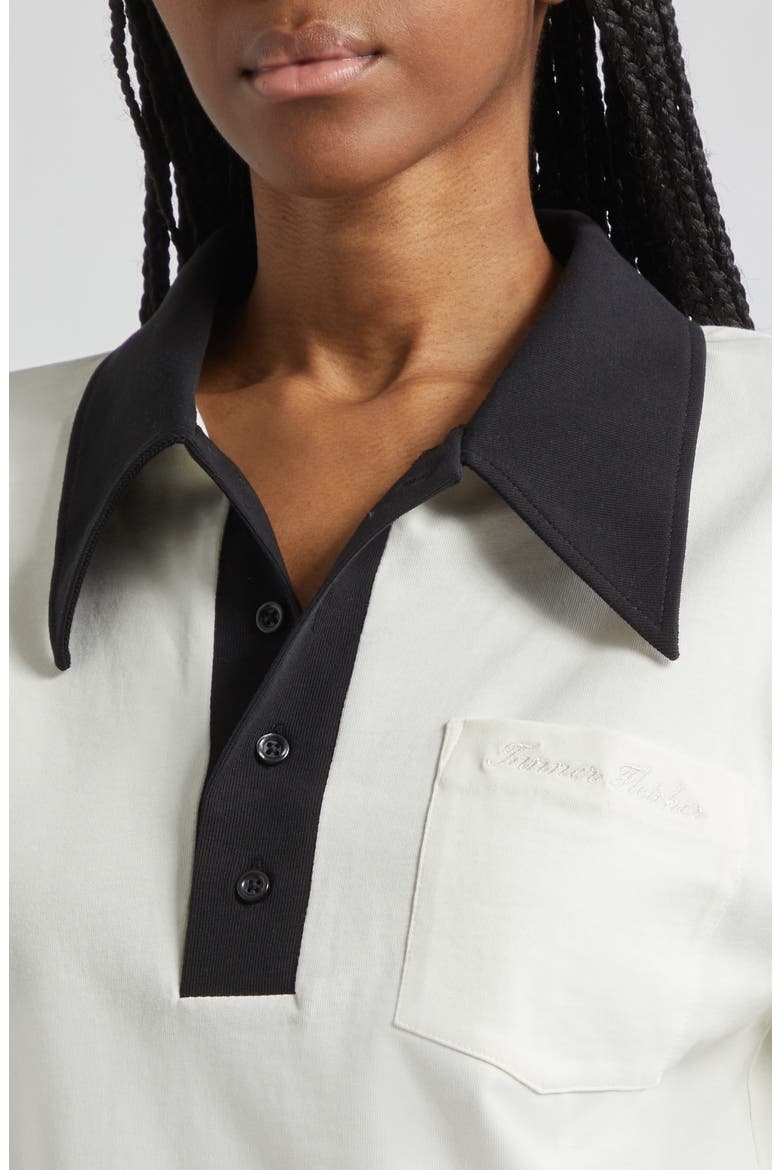 Gender Inclusive Frank Contrast Collar Polo, Alternate, color, IVORY